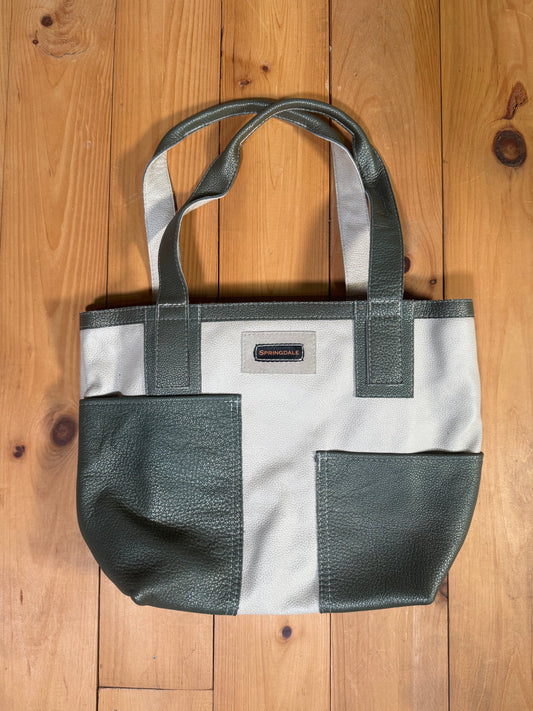Fallston Bag - Cream & Olive Leather