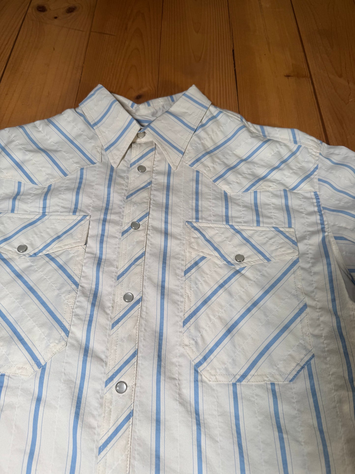 Piney Button up - Striped Western Lightweight Pearl Snap