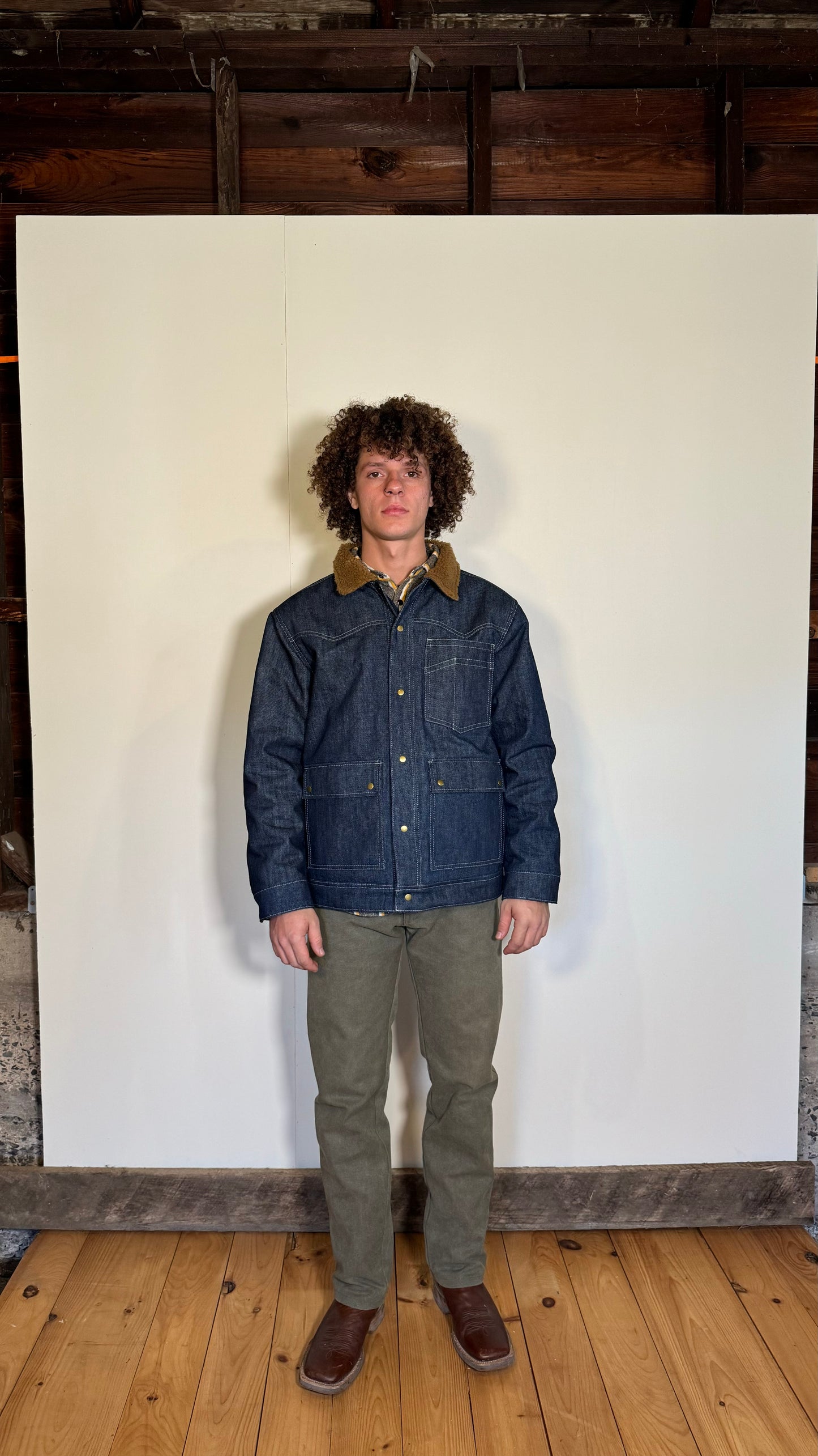 Marston Jacket - Denim with Sherpa Lining