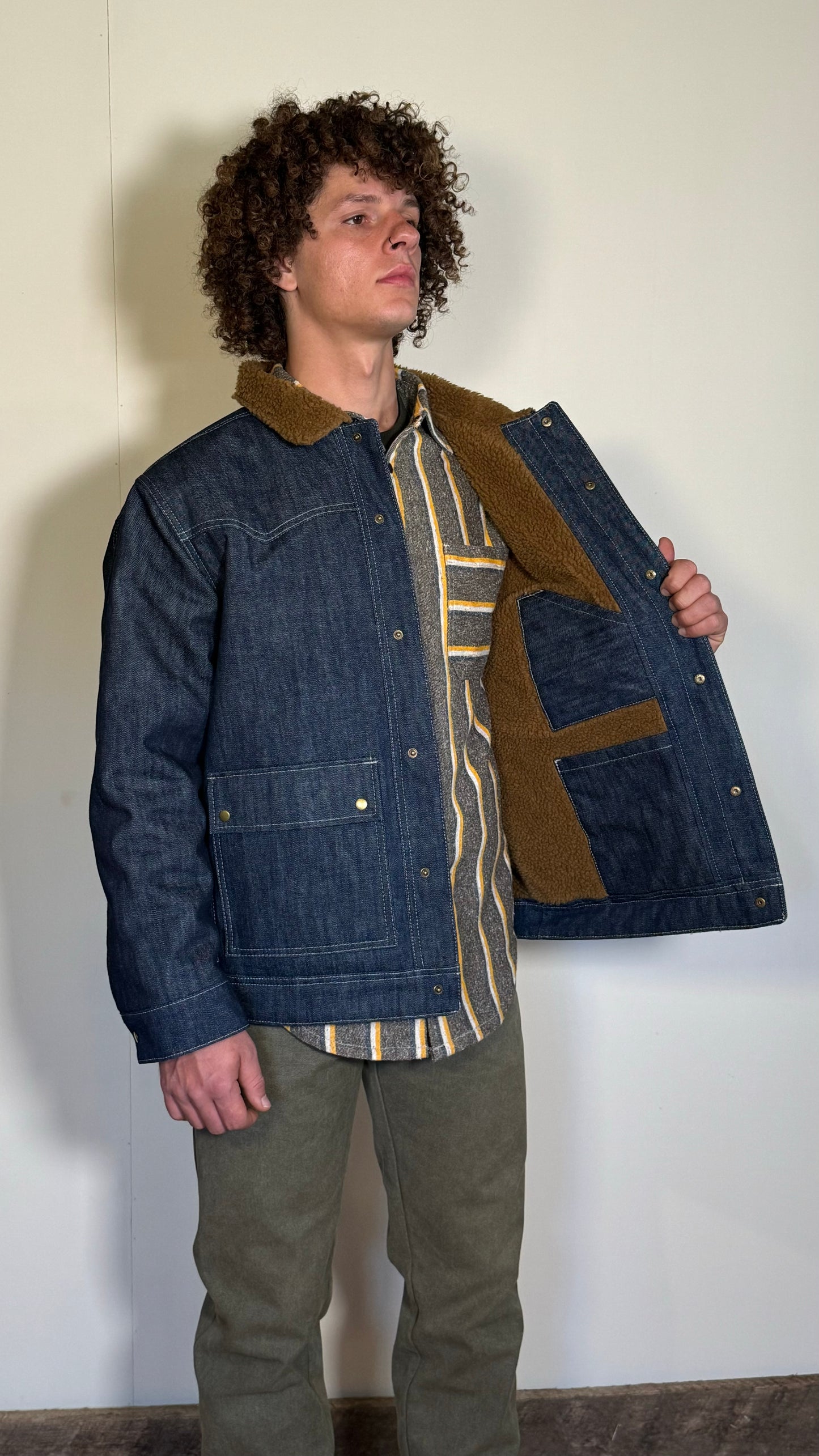 Marston Jacket - Denim with Sherpa Lining